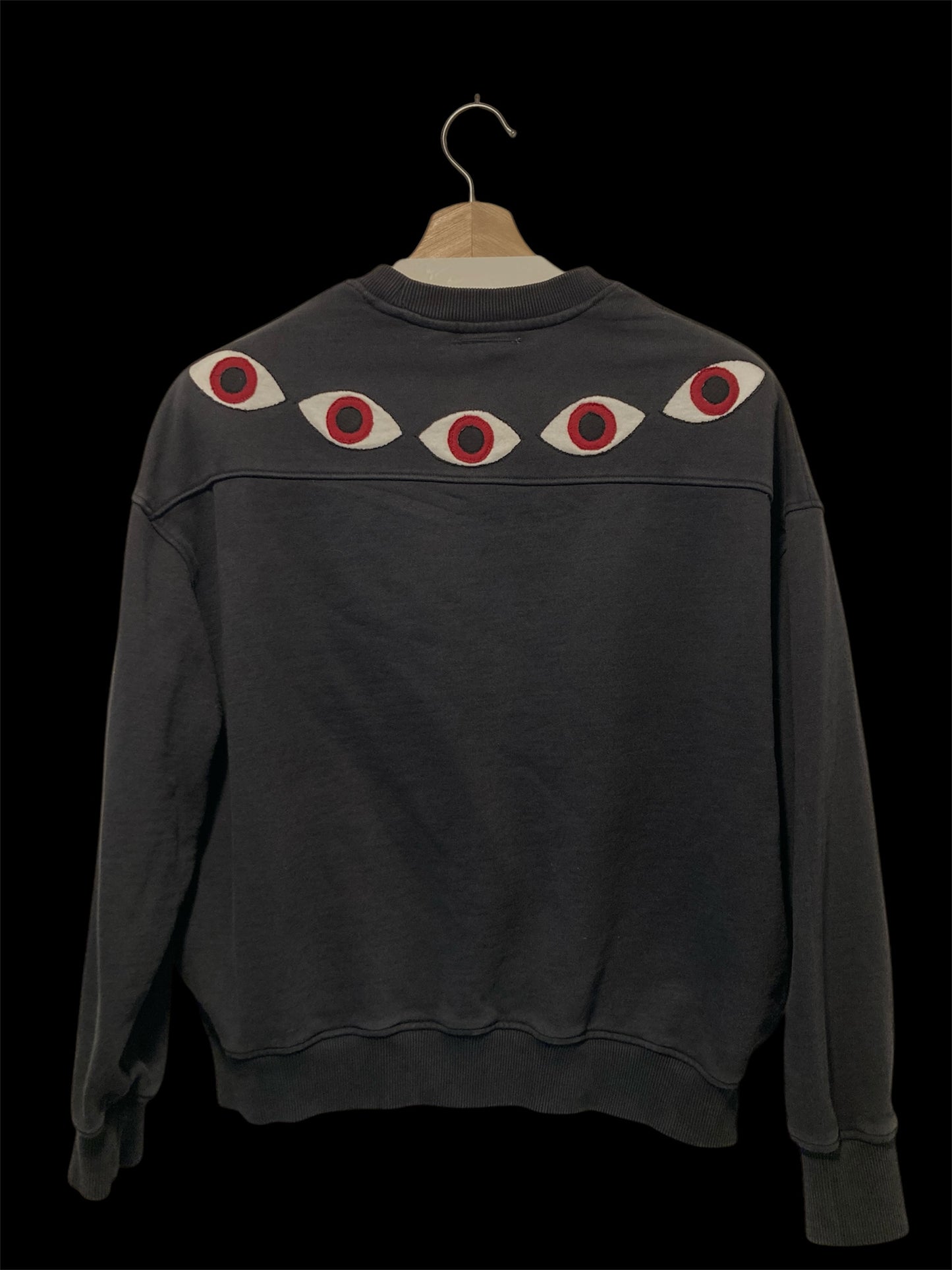 Upcycles eye sweatshirt